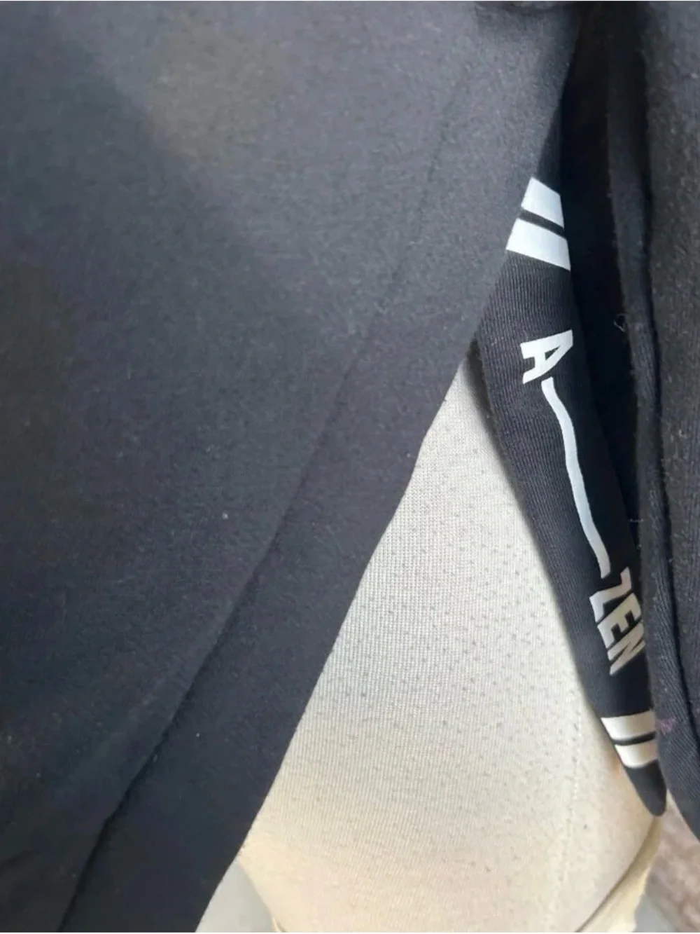 ALO Yoga Black Hoodie with White Logo Block